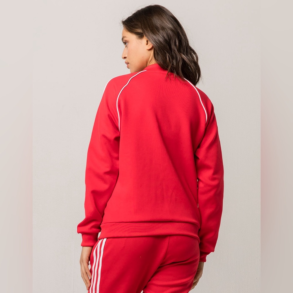 ADIDAS originals jacket S & pants XS, Womens SST Red Track Suit tricolor - Picture 10 of 10